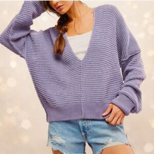 We The Free Into You Pullover Blue Granite Women’s Size XL